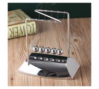 Z-Shaped Newton's Cradle, 5 Steel Pendulum Balls 18cm, Physics Kinetic Energy Science Toy, Compact Desktop Ornament for Home Office Classroom Decoration