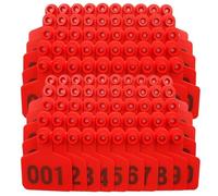 Z Tags for Cattle 100PCS Cattle Ear Tags 2.8x2.4 Inch Plastic Cow with Coded Number Farm Animal Id Ear for, Cow, Sheep, Goats, Pigs and Hogs