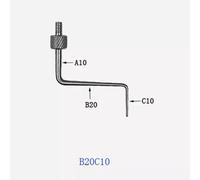 Z Type Needle Point Contact Points for Depth Gauge Dial Indicators M2.5 Threaded Shank Tip for Digimatic Micrometer B15C5 B20C10 B20C20 B30C10 Silver for Probing Bottom of Grooves or Holes
