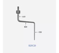 Z Type Needle Point Contact Points for Dial Indicators M2.5 Threaded Shank Stainless Steel Tip for Depth Gauge and Digimatic Micrometer Compatible with B15C5 B20C10 B20C20 B30C10 Models Silver