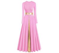 Z&X Women Praise Dance Bell Long Sleeve Worship Liturgical Dress Loose Fit Church Roba Lyrical Dancewear, 024 Royal Blue, M