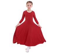 Z&X Women's Latin Salsa Tango Dance Skirt Hip Scarf Smooth Swing Irregular Dancewear Ballroom Dance Dresses for Practice Red