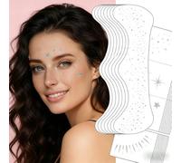 Z-YUEZ Glitter Freckles Face Tattoo, 20 Golden Waterproof Glitter Stickers, Long Lasting For Halloween, Carnival And Parties, Easy To Remove