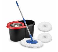 Z Zeetwear 360° Spin Mop & Bucket Set with 2 Microfibre Mop Heads | Hands-Free Spin Dry System, Adjustable Stainless Steel Handle | Efficient Floor Cleaning for Wooden, Marble, Tiled & Laminate Floors