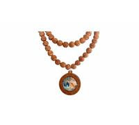 Z ZILLION CRAFT 108 Rudraksha bead necklace with Tree of Life wooden pendant. All natural positive energy healing necklace for men & women. Best Gift for spritual balance, yoga, and meditation.