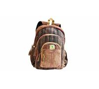 Z ZILLION CRAFT Classic back pack made from 100% natural Hemp and gheri cotton | Hand made stone washed bag for Laptop, College, Travelling. Durable and light weight back pack.