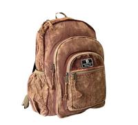 Z ZILLION CRAFT Large Hemp back pack | Hand made stone washed book bag for Laptop College Travel. Unique design moisture resistant sweatproof bag.