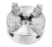 Z011A Mini Metal Lathe Chuck Alloy Four Jaw Chuck Clamping Accessories Self-Centering Drill Chuck Lathe Accessories with Hex Wrench