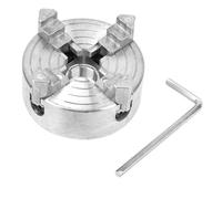 Z011A Zinc Alloy 4 - Jaw Chuck Clamp, Lathe Chuck Accessory for Mini Metal Lathe, High Precision Chuck with Large Clamping Range 12-65mm, Durable 4 - Jaw Design for Metalworking