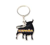 z1 Key ring, Spanish flag, bull shaped national colours of Spain, key ring to the league football gift set military civil guard, 2 sides, metal, red, Tamaño de llavero
