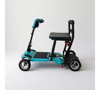 Z1 Scooter Lightweight Folding Mobility Scooter with Removable Lithium Battery, Compact Travel Scooter with Electromagnetic Brakes & Solid 8 Inch Wheels, Portable Mobility Aid for Adults (Teal)