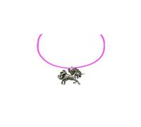 Z1 Unicorn Pewter design on a 18" Pink Cord Necklace Jewellery Gift Handmade