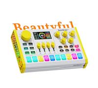 Z10 Live Sound Card, Professional Audio Mixer, Voice Changer & Noise Reduction, Metal Body & Color Screen, 2000mAh Battery, Adjustable Lighting Effects, DJ Mixer for Gaming/Podcasting/Karaoke