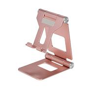 Z10A Adjustable Cell Phone Stand Fully Foldable Desktop Holder Aluminum Alloy 270 Rotatable Cradle Portable Dock Stable Support Compatible with Smartphones Tablets for Desk Bedside