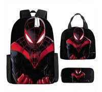 (Z12, 17-inch backpack) Marvel Spider-Man backpack school bag children's lunch bag pencil case three-piece set