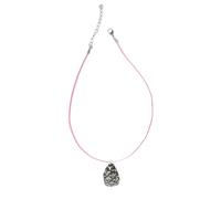 Z12 Weather Acorn pine cone Pewter Pendant on Pink Cord Necklace, Handmade, 53.34cm Adjustable, Unisex