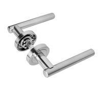 Z14 T-Bar Lever Rose Door Handle, Satin Chrome - Handlestore