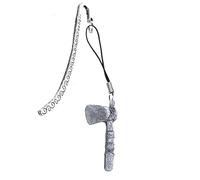 Z18 Tomahawk Chopper Axe Pattern Bookmark with Cord, 3D English Pewter Charm, Silver, 7.6cm, Made in Sheffield