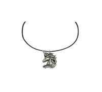 Z2 Unicorn's Head Pewter design on a ** 21" ** Black Cord Necklace Jewellery Gift Handmade
