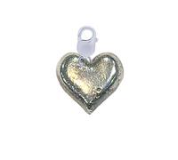 z20 Hearts Playing Cards Suit Pewter Charm with 925 Sterling Silver Lobster Clasp, Fine English Pewter, Hand Crafted in UK