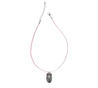 Z21 Acorn Pewter Pendant on Pink Cord Necklace, Handmade, 53.34cm Adjustable, Unisex