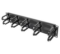 Lanberg Cable Organizer AK-1204-B 2U 19" Brushed Panel with 5 Type B Plastic Brackets Black