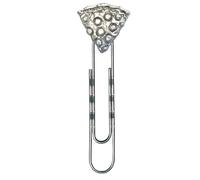 Z40 Slice of Pizza fine English Pewter on a Slide Clip Bookmark Holder Book Pages