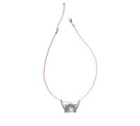 Z55 Viking Helmet Pewter Pendant on Pink Cord Necklace, Handmade, 18" Adjustable, Unisex