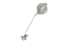 Z71 Race Horse & Rider Pewter on a Tea Leaf Infuser, Sphere Strainer