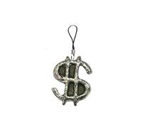 Z8 dollar peso sign Fine English Pewter pendant on a Mobile Phone Charm