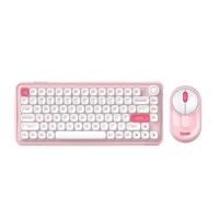 Z82 Wireless Mechanical Keyboard 3 Modes Bluetooth Compact PBT Keyboard For Office And Gaming(Pink Keyboard mouse)