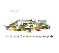 (Z9017) Dinosaur World Flexible Racing Car Track Toys Construction Play Game Educational Set Toy for Kids Gift