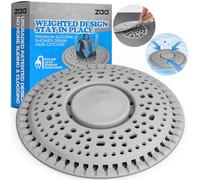 zaa Shower Drain Hair Catcher, Premium Silicone Drain Protector & Shower Drain Cover for Regular Drains of Shower Room, Bathroom, Gray