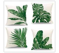 Zaafeen Soft Cushion Covers 50x50cm Set of 4 Scandinavian Green Sofa Cushions Throw Pillow Cases Decorative Sofa Cushion Covers for Bedroom Couch Living Room with Invisible Zipper 20x20in