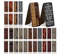 Zaamwoyy 30 Pcs Magnetic Bible Bookmarks for Men, Christian Lion Scripture Magnetic Bookmarks Bulk Man of God, Inspirational Religious Book Mark for Reading Man Bible Study Supplies Gifts