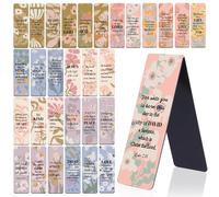Zaamwoyy Christian Religious Magnetic Bookmark, 30 Pcs Bible Bookmarks for Women, Boho Bible Verse Scripture Bookmarks, Inspirational Church Supplies, Christian Art Gifts, Prayer Faith Gifts