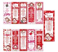 Zaamwoyy Valentine Christian Bookmarks, 200 Pcs Scripture-Themed Paper Book Marks (5.9 × 1.97 in), Double-Sided Matte Laminated Bible Verse Bookmark Set for Reading, Sharing & Encouragement