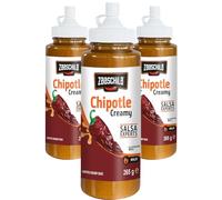 Zaaschila Creamy Chipotle Sauce 265g (Pack of 3) / Mexican Chipotle Creamy Salsa, Smoky & Mildly Spicy for Tacos, Nachos & Burritos