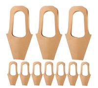 ZAAWUUT 10-Pack Kraft Paper Flowers Bags,Medium Bouquet Bag with Handle,Brown Paper Flower Wrapping Sleeve,Home Decor Flower Shop Packaging Supplies(10, Medium)