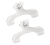 ZAAWUUT 2 Pieces Book Page Clips for Reading,Portable Page Opener Holder Bookmark Clip for Fixing Sheet Music Maps Recipes (Translucent)