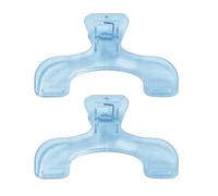 ZAAWUUT 2 Pieces Book Page Clips for Reading,Portable Page Opener Holder Bookmark Clip for Fixing Sheet Music Maps Recipes (Translucent Blue)