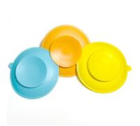ZAAWUUT 3-Pack Silicone Suction Cups,Tableware Fixed Pad,Portable Bowl Suction Sticker,Double Sided Suction Cup Holder for Plate Bowl Dish