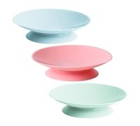 ZAAWUUT 3 Pieces Tableware Suction Cups,Double Sided Tableware Fixing Pad for Plate Bowl Dish,Portable Utensil Rest Sucker Cup Tray