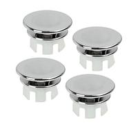ZAAWUUT 4-Pack Sink Basin Overflow Double Layer Solid Ring Drain Covers,Kitchen Bathroom Sink Trim Overflow Cover Insert in Hole Round Caps (ABS)