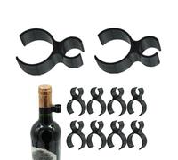 ZAAWUUT Champagne Wine Bottle Safety Clips,10 Pieces Bottle Sparklers Service Hanging Buckle Holder for Wedding Birthday Party Supplies (Black, Single Clip)