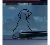 ZAAWUUT Dog Moving Tail Wiper Sticker,Waterproof Rear Windshield Wiper Decal,Cartoon Funny Stickers for Car Window Laptop Decoration (Black)