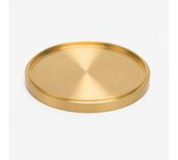 ZAAWUUT Heavy Brass Coasters for Drinks,Solid Copper Cup Holder Small Teacup Mat,Enhance Your Table Bar with Elegant Gold Decor Accents (2.95")