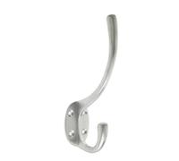 ZAB80SC Victorian Hat and Coat Hook 5" Satin Chrome From The Door Handle Strore
