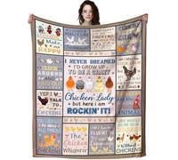 ZABAOBO Cute Chicken Blanket Farming Gift for Girls, Chicken Stuff Accessories Animal Rooster Throw Blankets, Funny Colorful Rooster Gifts for Adults Women Animal Lovers 50"X 40"INCH