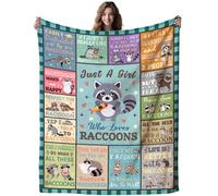 ZABAOBO Cute Raccoon Blanket Gifts for Raccoon Lovers,Funny Raccoons Stuffed Animal Throw Blankets,Raccoons Gifts for Girls Adults Women 60"x50"INCH